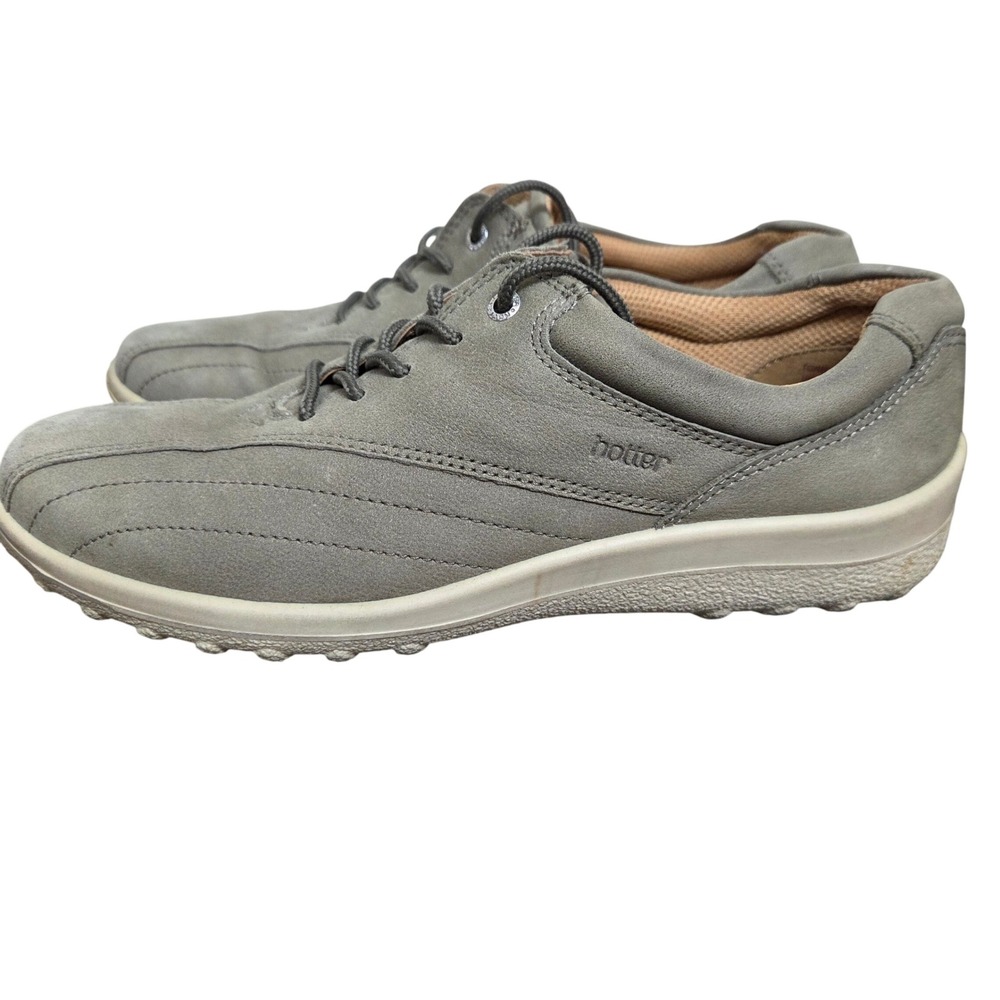 Hotter Leather Walking Shoes Mens 7.5 Nubuck Lace Up Comfort Lightweight